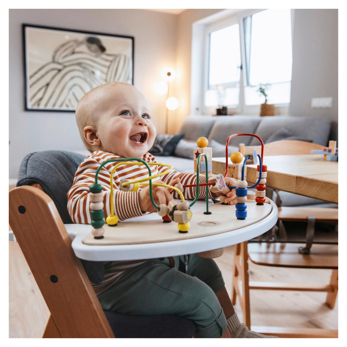 PLADENJ ZA HRANJENJE IN IGRO - bela/večbarvno, Basics, umetna masa/les (58/43/18,5cm) - Hauck