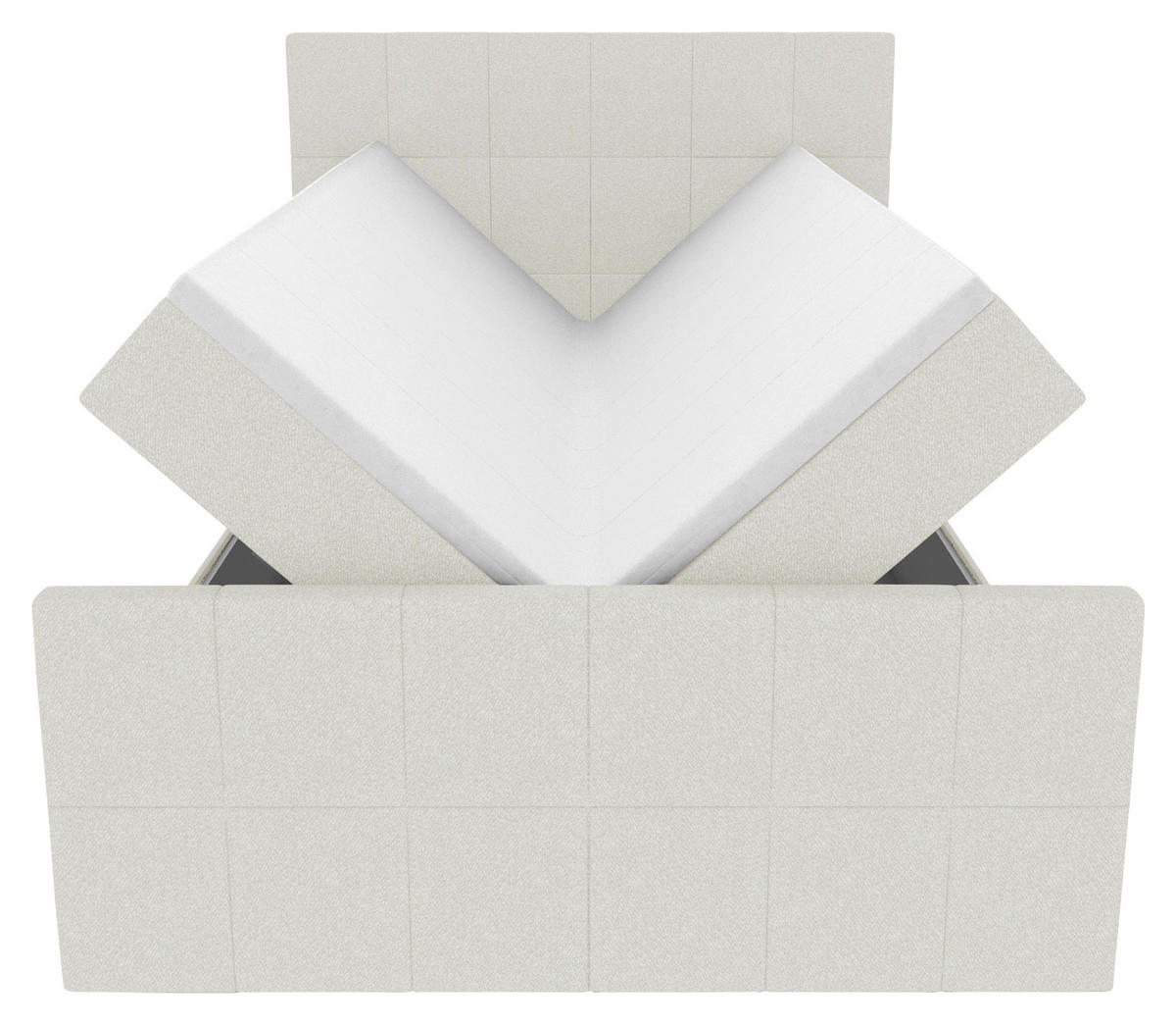 BOXBETT 140/200 cm  in Creme  - Creme, KONVENTIONELL, Kunststoff/Textil (140/200cm) - Boxxx