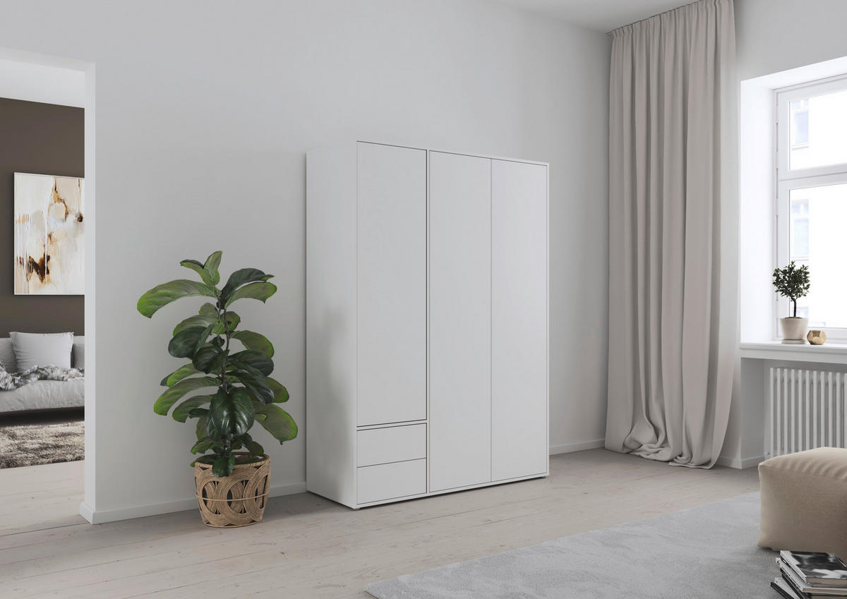 DREHTÜRENSCHRANK in Weiss  - Weiss, Modern, Holzwerkstoff (140/194/53cm) - Rauch Möbel