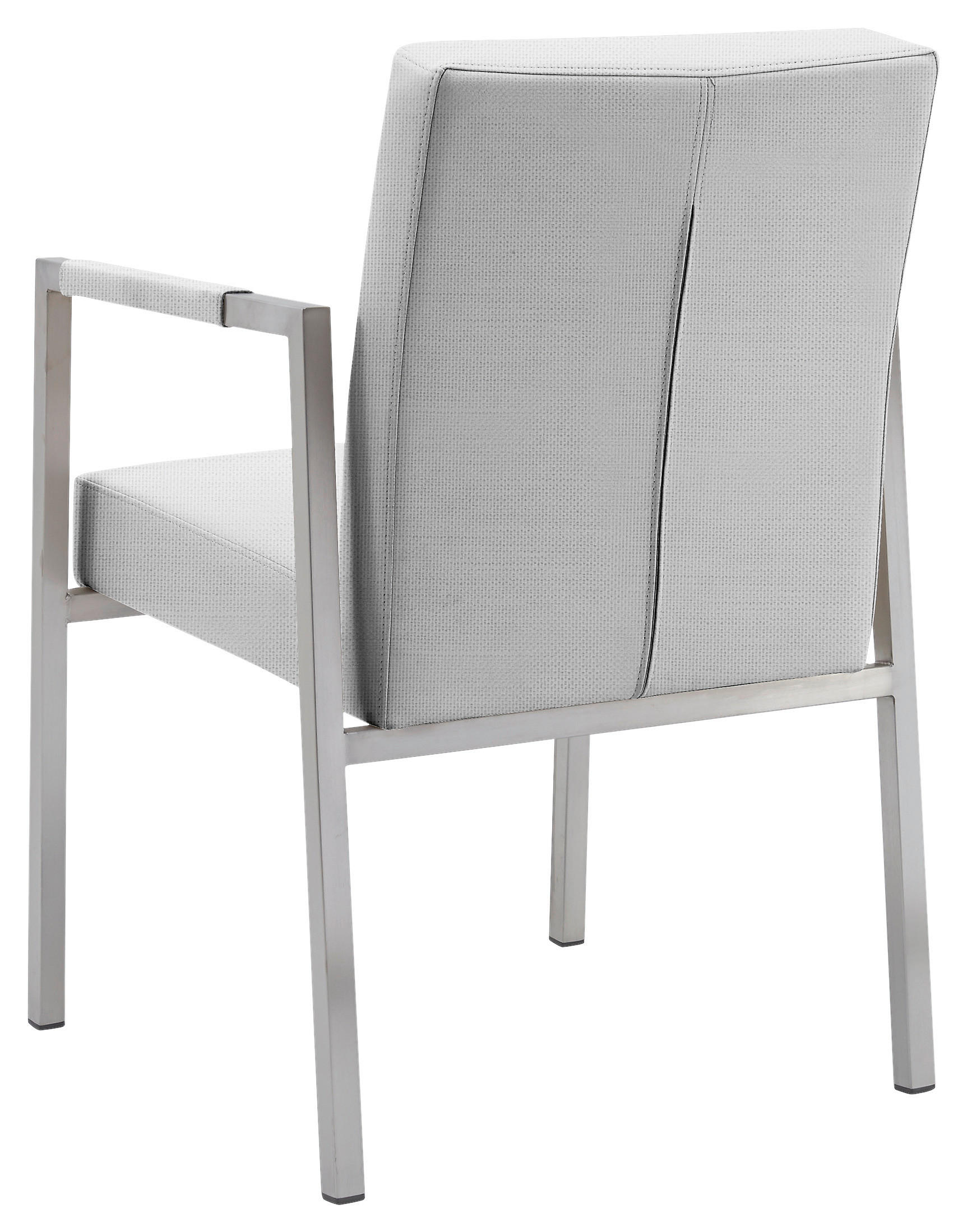 GARTENSTUHL Grau, Edelstahlfarben  - Edelstahlfarben/Grau, Design, Textil/Metall (63,5/87/55cm)