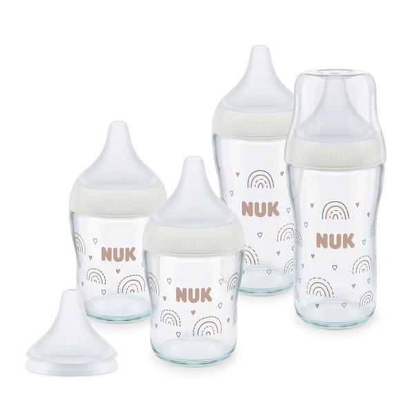 FLÄSCHCHENSET Perfect Match 5-teilig  - Beige, Basics, Glas (22,3/35,2/9,3cm) - NUK