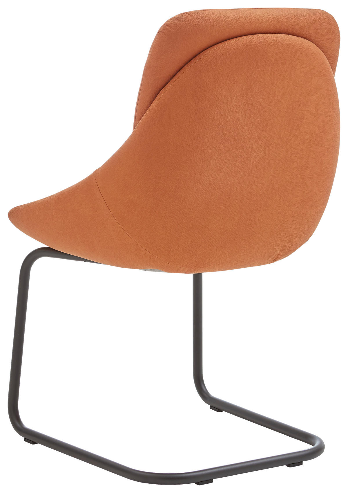 SCHWINGSTUHL  in Stahl Mikrofaser  - Cognac/Anthrazit, Design, Textil/Metall (55/90/64cm) - Venjakob