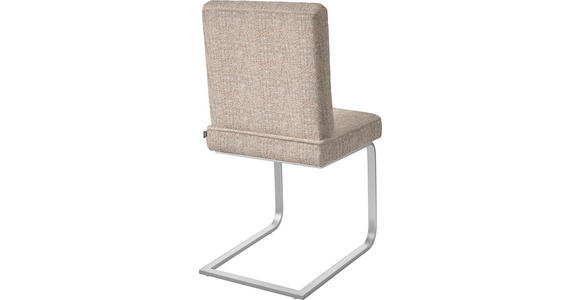 SCHWINGSTUHL  in Stahl Flachgewebe  - Chromfarben/Orange, Design, Textil/Metall (60/92/60cm) - Dieter Knoll