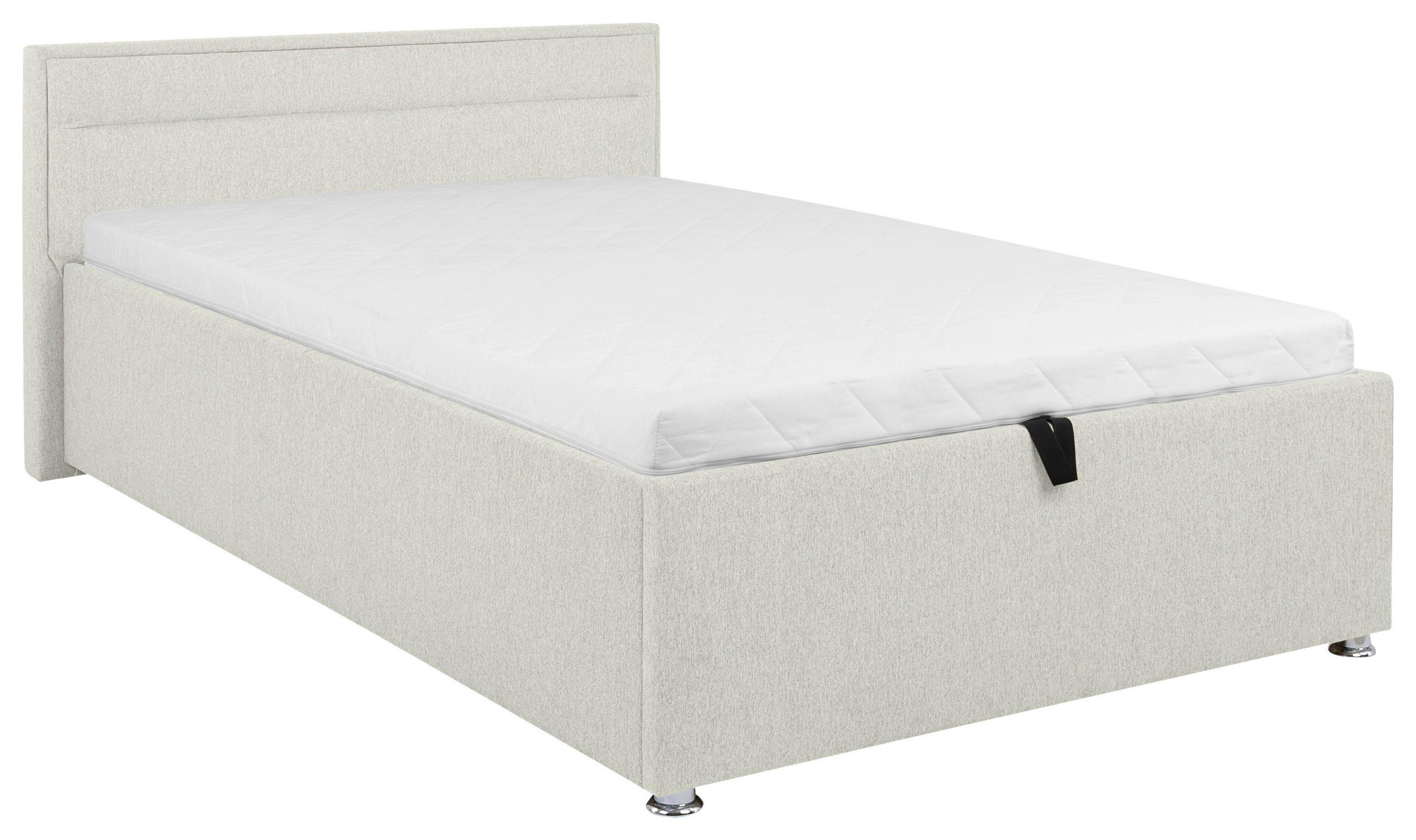 POLSTERBETT Lattenrost, Bettkasten 120/200 cm  in Creme  - Creme, MODERN, Holz/Kunststoff (120/200cm) - MID.YOU