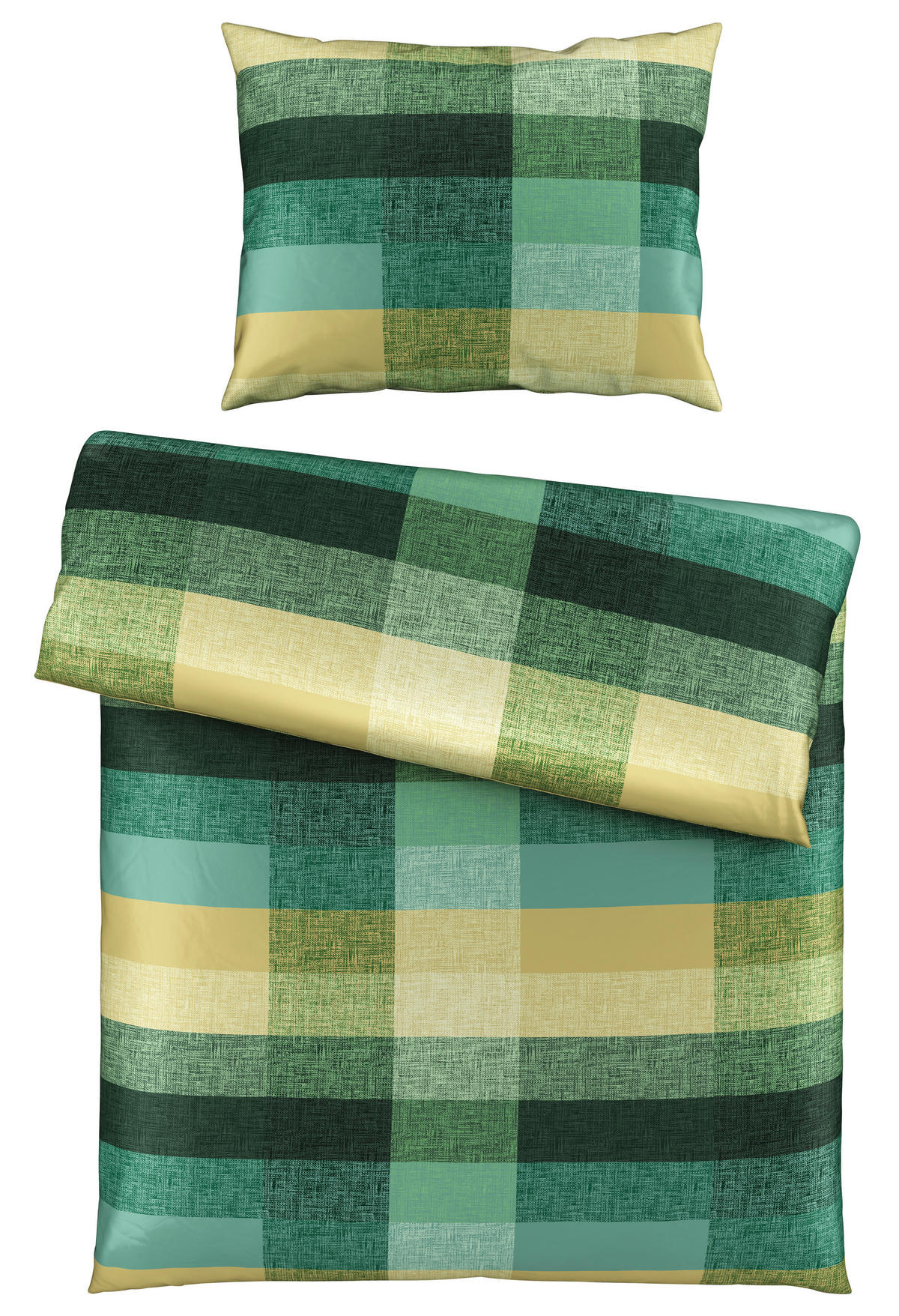 OBOJSTRANNÁ POSTEĽNÁ BIELIZEŇ, satén, zelená, 140/200 cm - zelená, Konventionell, textil (140/200cm) - Novel