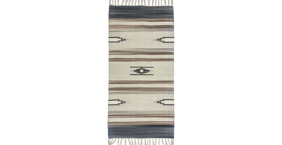 FLECKERLTEPPICH 50/80 cm Claudia Schwarz, Beige  - Beige/Schwarz, LIFESTYLE, Textil (50/80cm) - Esposa