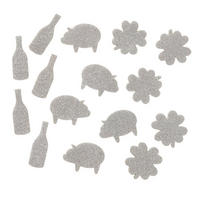 STREUDEKO - Silberfarben, Basics, Textil (3/2,5/3,5cm)