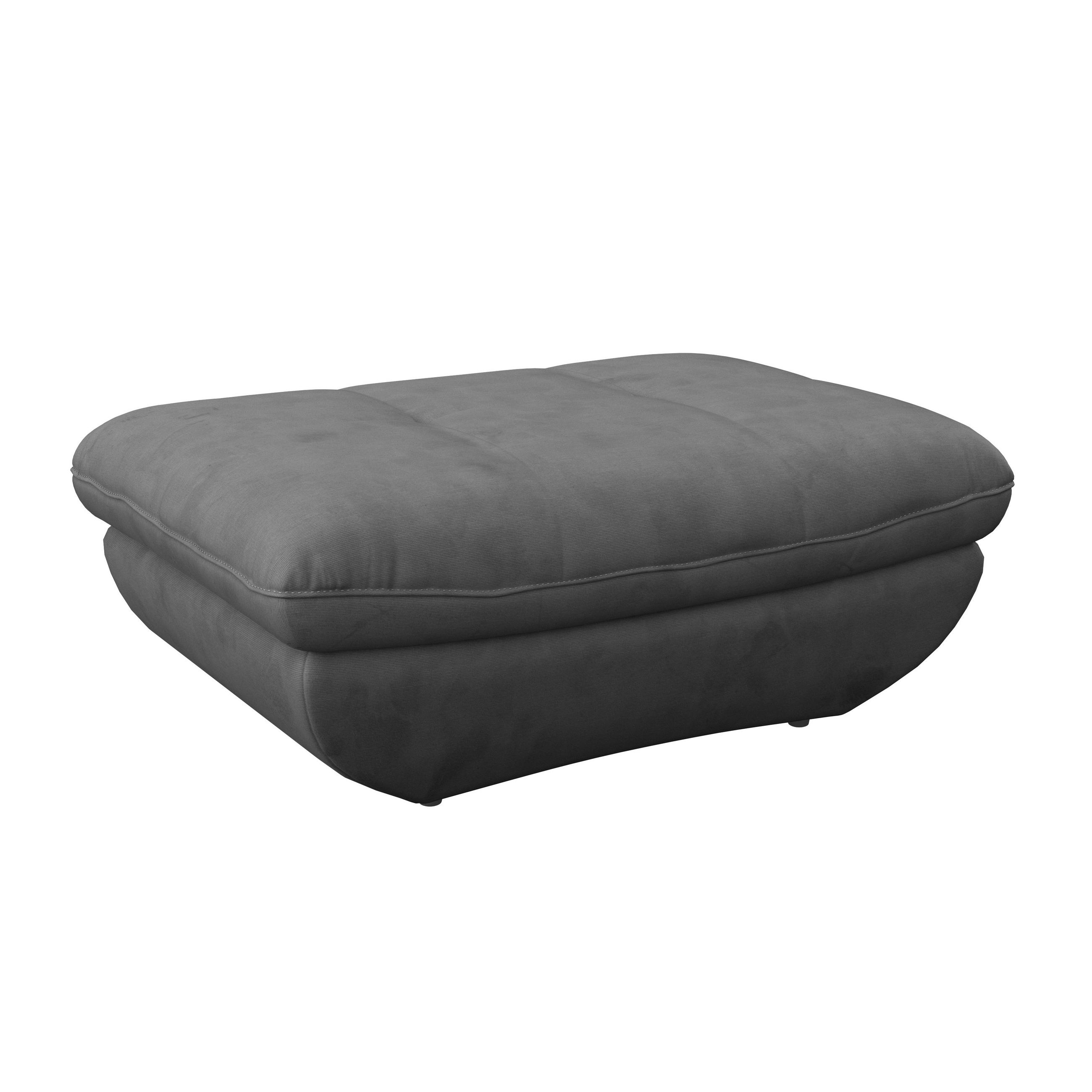 HOCKER Webstoff Dunkelgrau  - Dunkelgrau/Schwarz, MODERN, Kunststoff/Textil (107/75cm) - MID.YOU