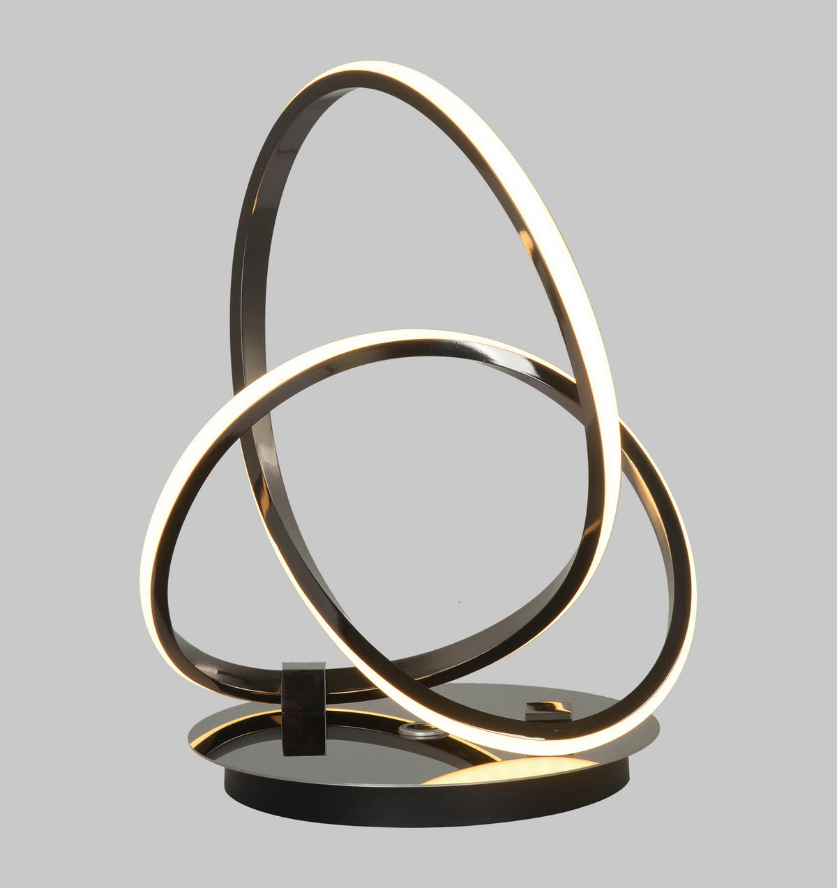 LED-TISCHLEUCHTE 26/21/33 cm   - Schwarzchrom, Design, Kunststoff/Metall (26/21/33cm)