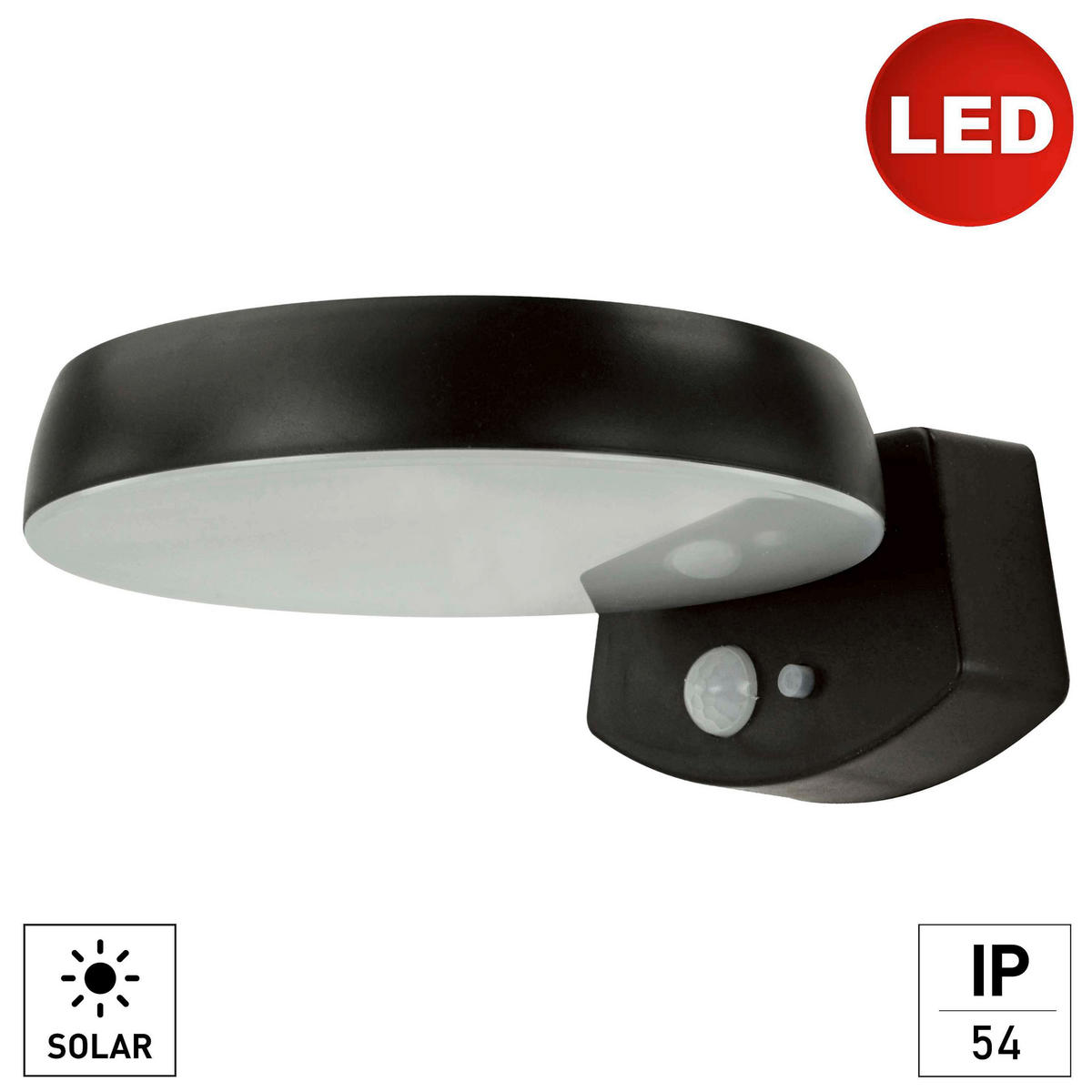 AUßENWANDLEUCHTE SOLARIS 17.5/14.5/6.5 cm   - Anthrazit, Design, Kunststoff/Metall (17.5/14.5/6.5cm)