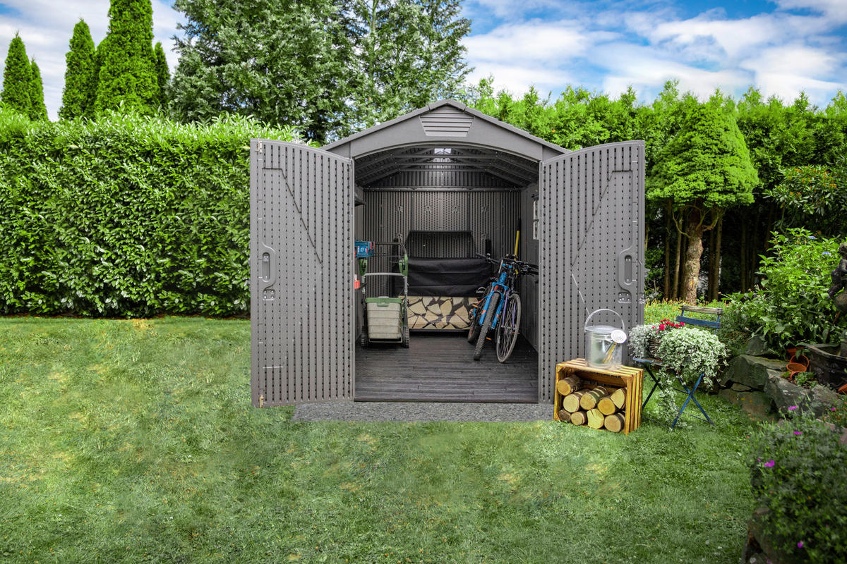 GERÄTEHAUS 204/227/285 cm  - Grau, Basics, Kunststoff (204/227/285cm) - Ambia Garden