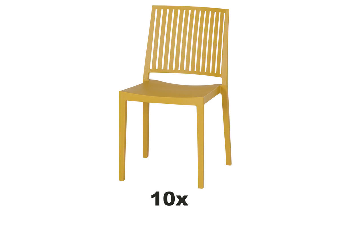 GARTENSESSEL-SET Kunststoff Gelb  - Gelb, Basics, Kunststoff (46/80/56cm) - Siena Garden