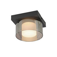 STROPNÍ LED SVÍTIDLO, 15/15/10 cm - černá, Design, kov/plast (15/15/10cm) - Paul Neuhaus