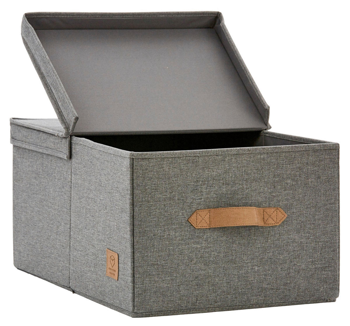 BOX MIT DECKEL Premium  - Grau, Basics, Textil (50/33/24cm) - Store It