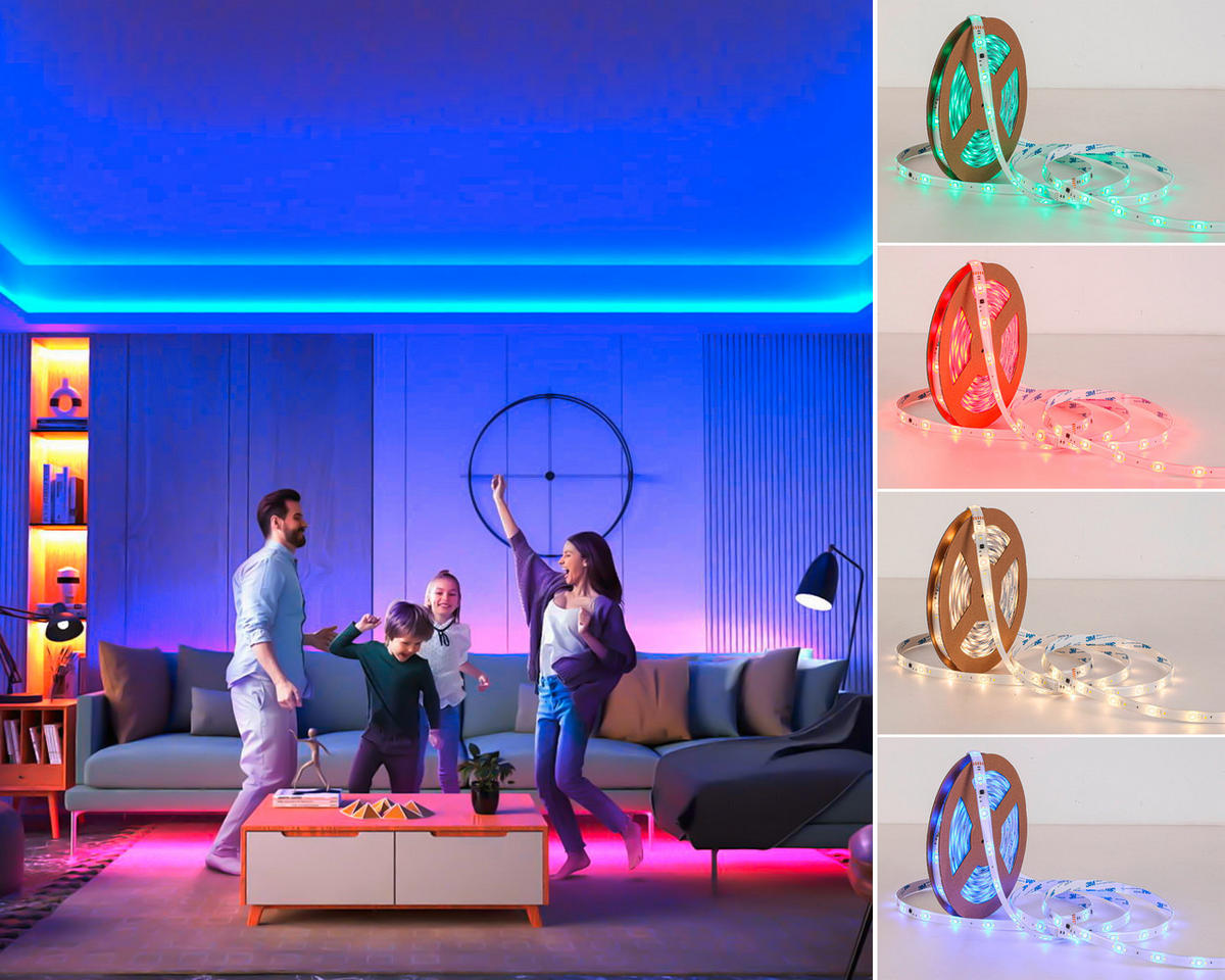 LED-STRIP Rainbow 1000 cm   - Weiß, Basics, Kunststoff (1000cm) - Boxxx