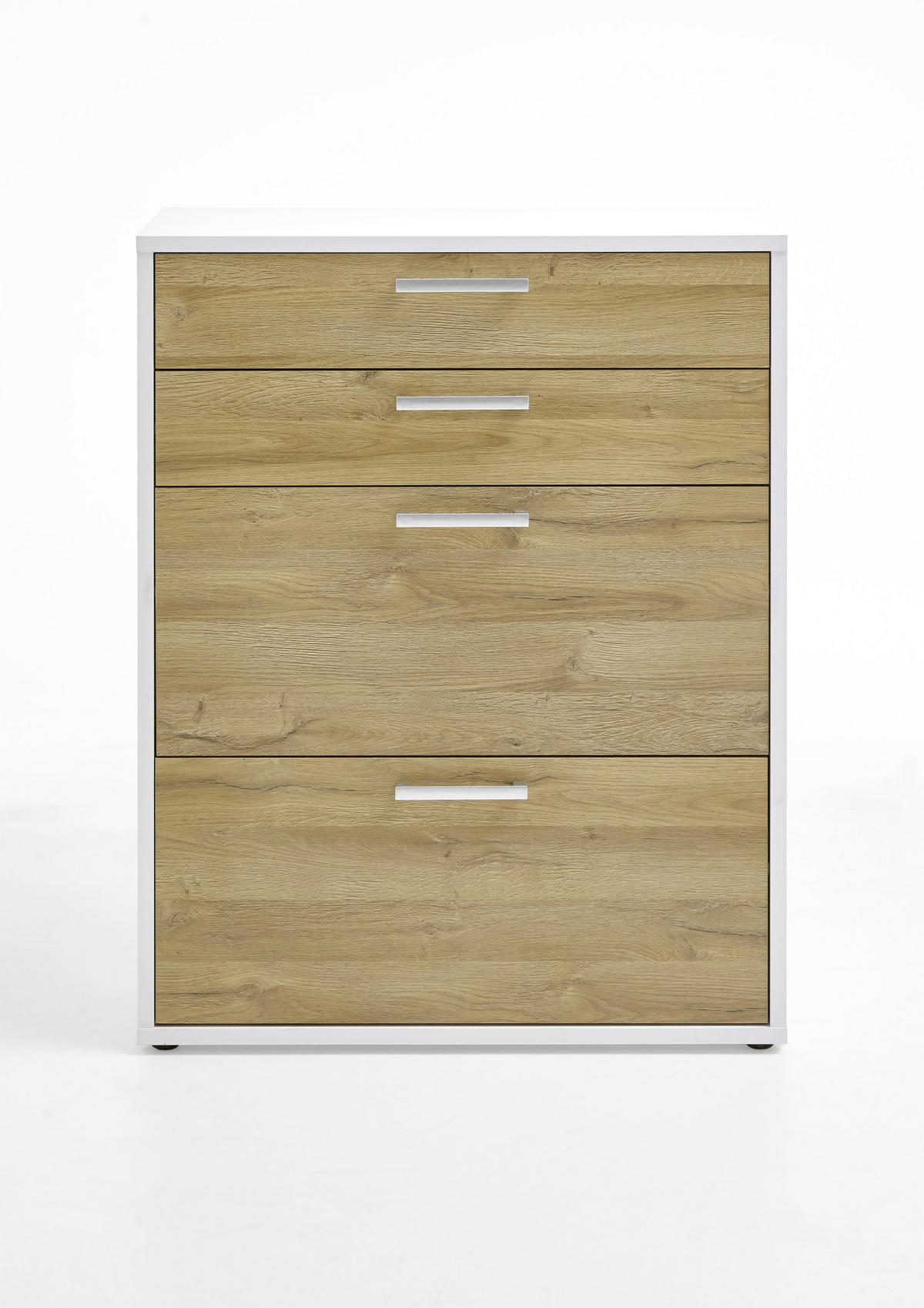 SCHUBLADENSET - Chromfarben/Alteiche, MODERN, Holzwerkstoff/Kunststoff (84,0/106,0/34,5cm) - Carryhome