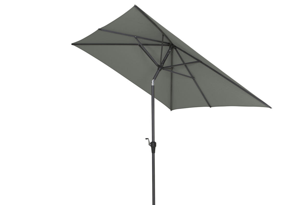 SONNENSCHIRM  250/200 cm  - Anthrazit/Olivgrün, KONVENTIONELL, Textil/Metall (250/200cm) - Siena Garden