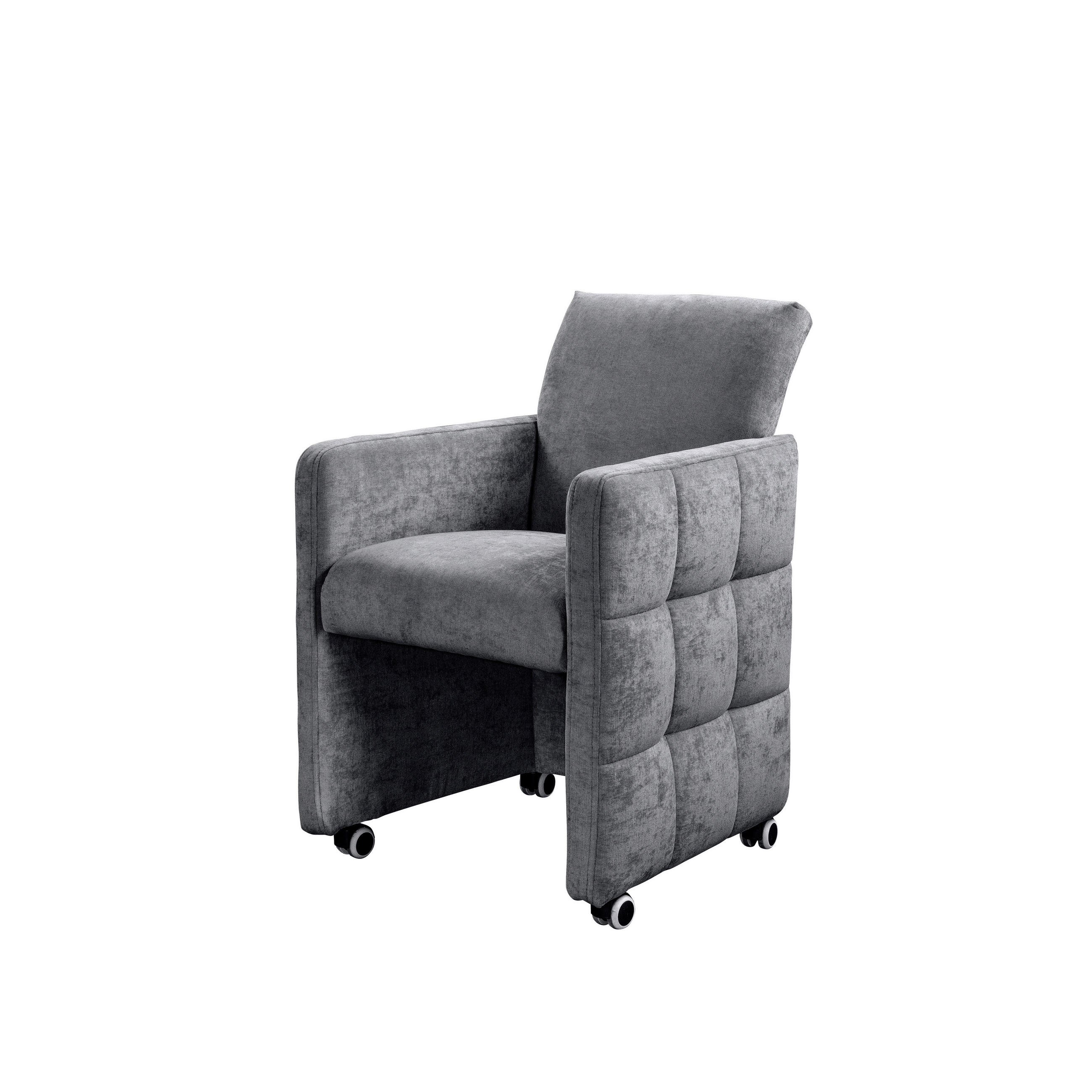 STOLICA S NASLONOM ZA RUKE  antracit  drvo, tekstil, drvni materijal      - antracit, Moderno, drvni materijal/drvo (64/90/72cm) - Livetastic