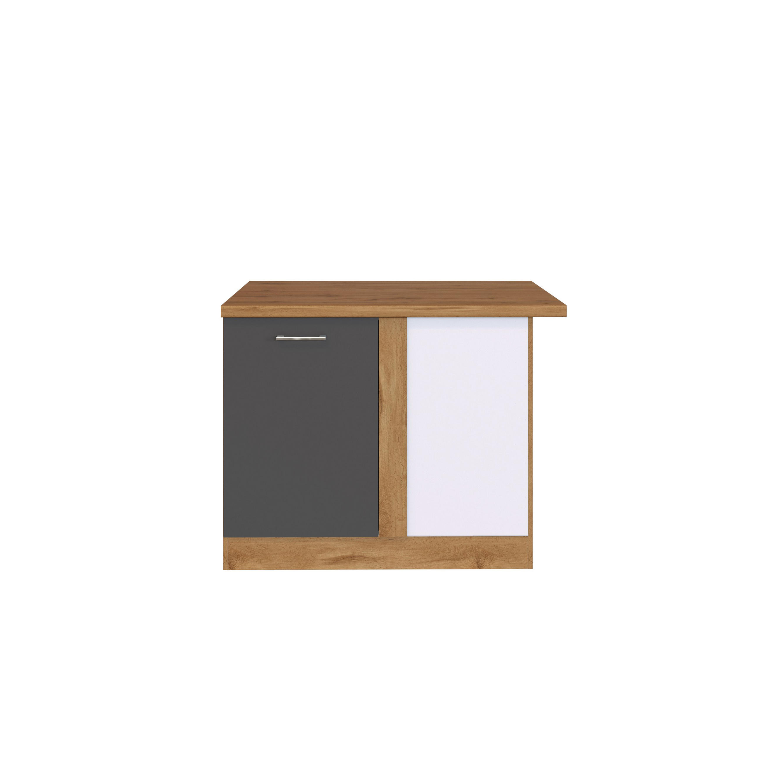 ECKUNTERSCHRANK 110/85/60 cm  - Chromfarben/Anthrazit, Modern, Holzwerkstoff/Metall (110/85/60cm) - Held