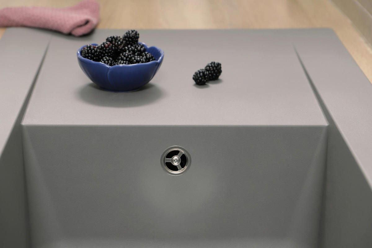 SPÜLE DENVER100X501BG  - Grau, Trend, Glas/Kunststoff (100/19,8/50cm) - Respekta