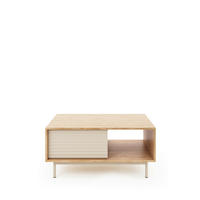 COUCHTISCH 100/60/46,8 cm rechteckig Eichefarben, Kaschmir  - Kaschmir/Eichefarben, MODERN, Holzwerkstoff/Metall (100/60/46,8cm) - home24