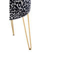 HOCKER in Metall, Textil Schwarz, Weiß, Goldfarben  - Goldfarben/Schwarz, KONVENTIONELL, Textil/Metall (43/45/43cm) - Xora