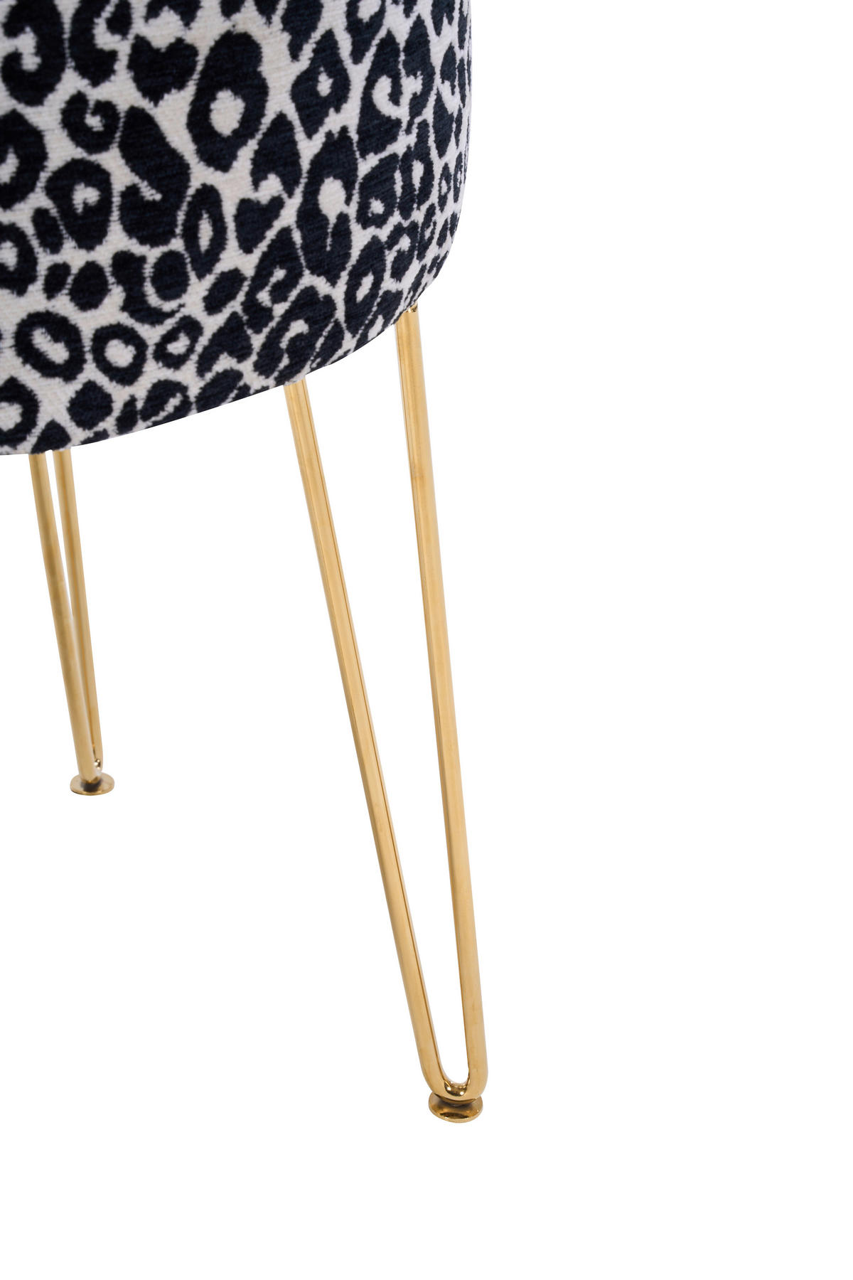PALL i metall, textil svart, vit, guldfärgad  - vit/svart, Klassisk, metall/textil (43/45/43cm) - Xora