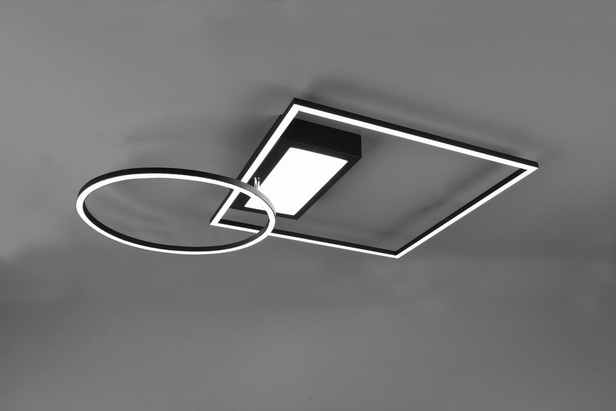LED PLAFONJERA - crna, Dizajnerski, metal (64,5/9,0/86,5cm)