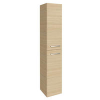 HOCHSCHRANK 30/162/31,8 cm  - Chromfarben/Eichefarben, Basics, Glas/Holzwerkstoff (30/162/31,8cm) - MID.YOU