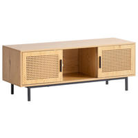 NÍZKÁ KOMODA, barvy dubu, 120/46/40 cm - barvy dubu/černá, Konvenční, kov/kompozitní dřevo (120/46/40cm) - Livetastic