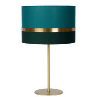 TISCHLEUCHTE - Goldfarben/Grün, Design, Textil/Metall (30/30/50cm) - Lucide