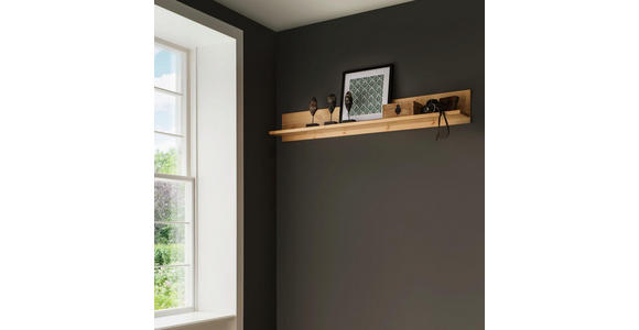 WANDBOARD Kiefer massiv Kieferfarben - Kieferfarben, Natur, Holz (154/21,8/19,2cm) - Linea Natura