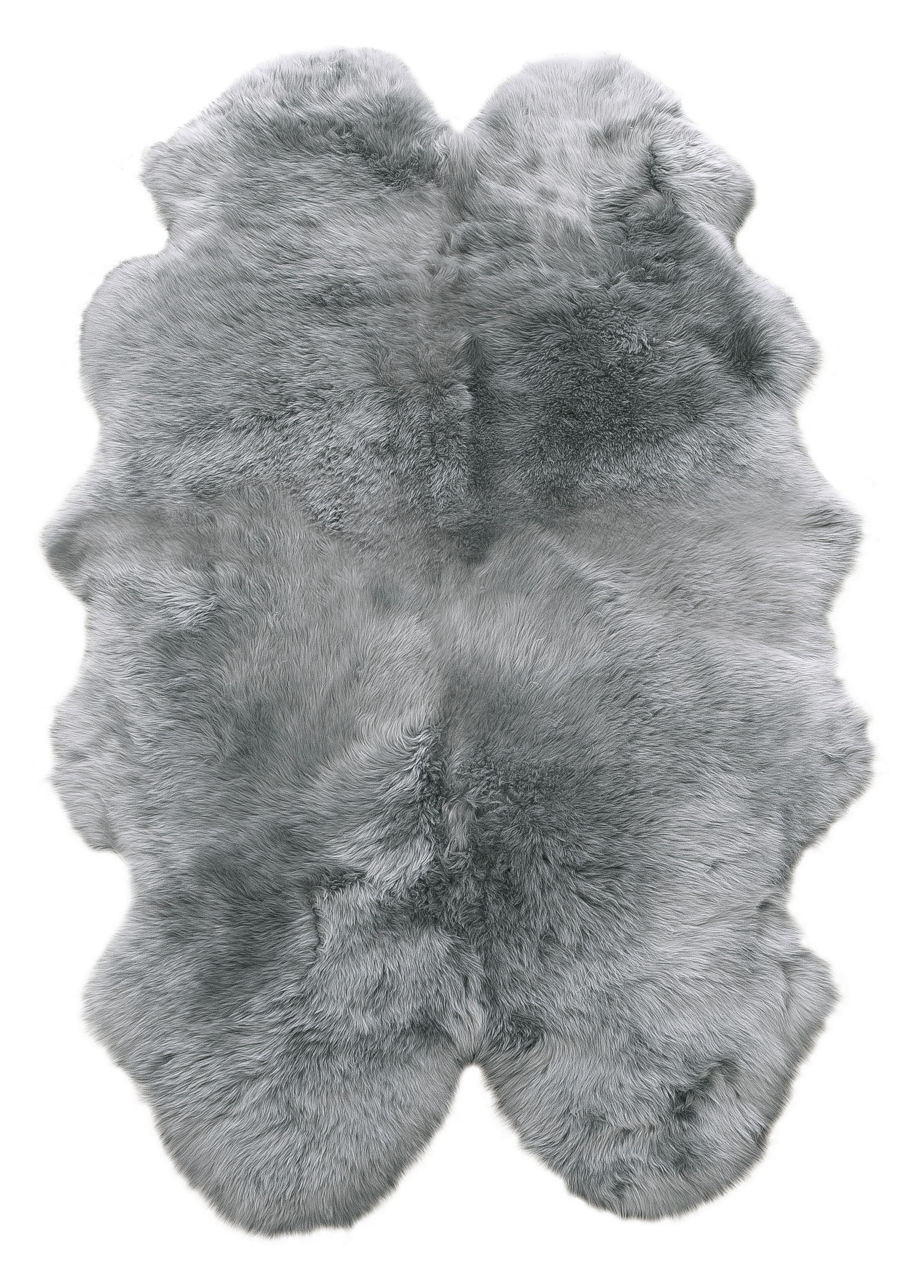 OVČÍ KOŽEŠINA, 105/180 cm, barvy stříbra - barvy stříbra, Basics, kožešina/kůže (105/180cm)