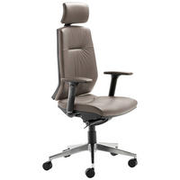 CHEFSESSEL  in Lederlook Braun, Chromfarben  - Chromfarben/Schwarz, MODERN, Leder/Kunststoff (66/123/63cm) - MID.YOU