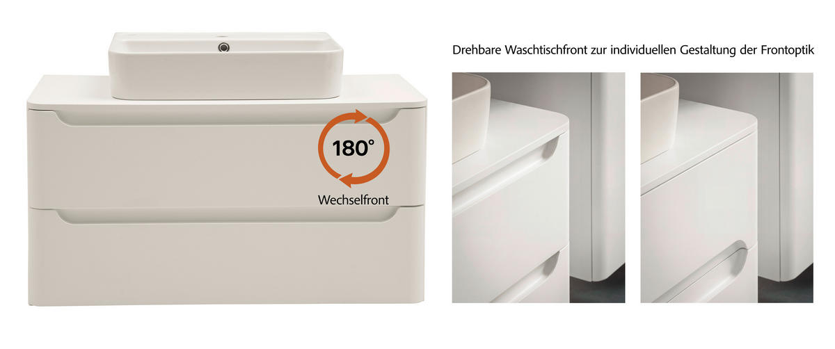 WASCHTISCHKOMBI 101 cm  - Weiß, KONVENTIONELL, Keramik/Holzwerkstoff (101cm) - Xora