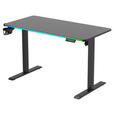 SCHREIBTISCH 120/60/70-115 cm Schwarz elektrisch höhenverstellbar  - Schwarz, Design, Holzwerkstoff/Kunststoff (120/60/70-115cm) - Novel