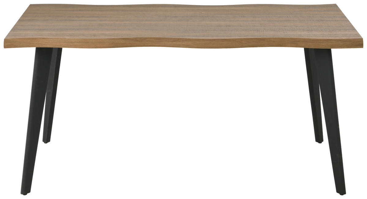 JEDÁLENSKÝ STÔL, farba duba, 160/90/76 cm - čierna/farba duba, Modern, kov/kompozitné drevo (160/90/76cm) - MID.YOU