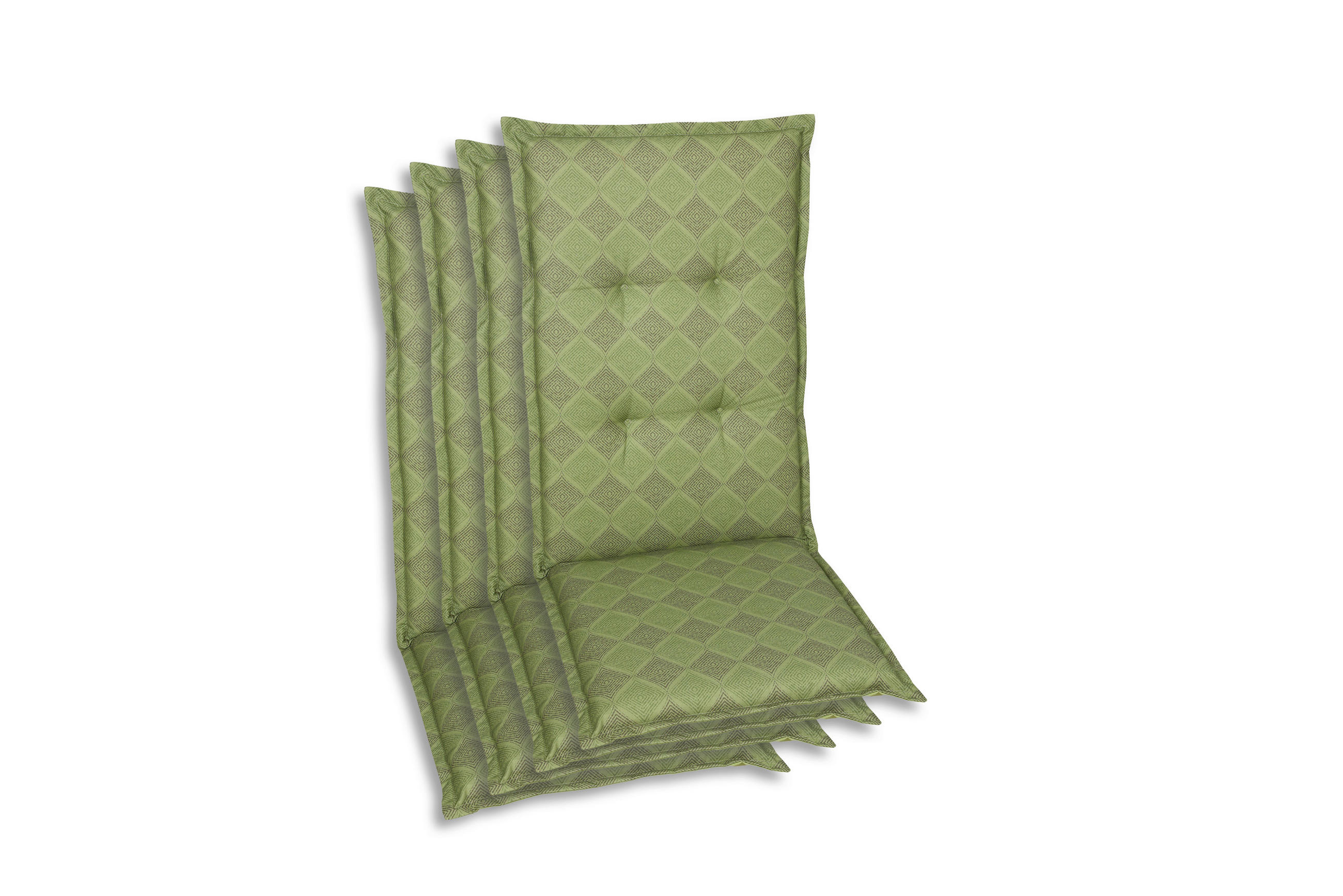 SESSELAUFLAGENSET in Grün Raute  - Grün, Basics, Textil (50/6/108cm)