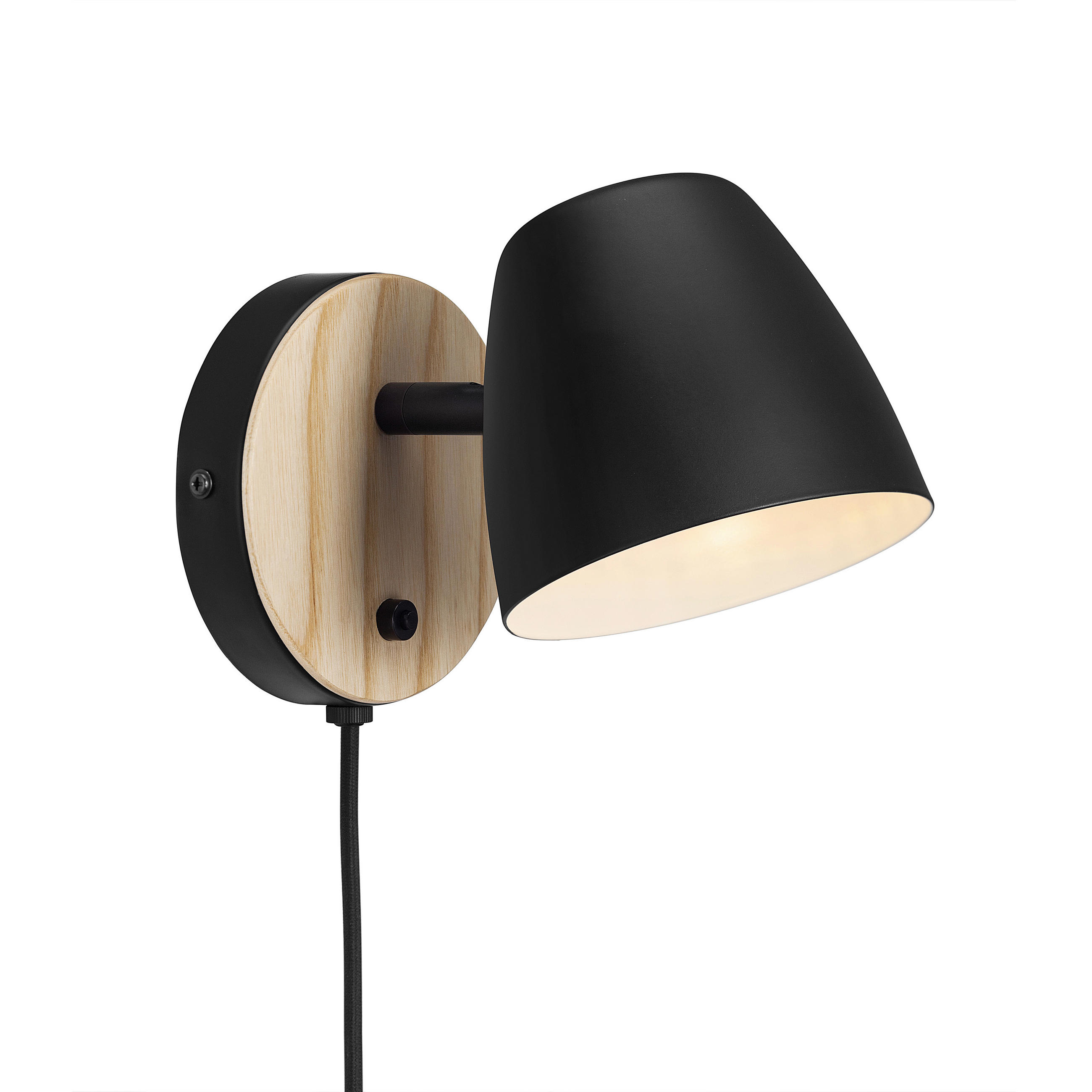 WANDLEUCHTE 13/13/20,7 cm   - Schwarz, Design, Holz/Metall (13/13/20,7cm) - Nordlux