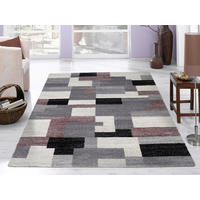 WEBTEPPICH  Wohnzimmer 240/340 cm Astor Grid Grau, Flieder rechteckig  - Flieder/Grau, Design, Textil (240/340cm) - Novel