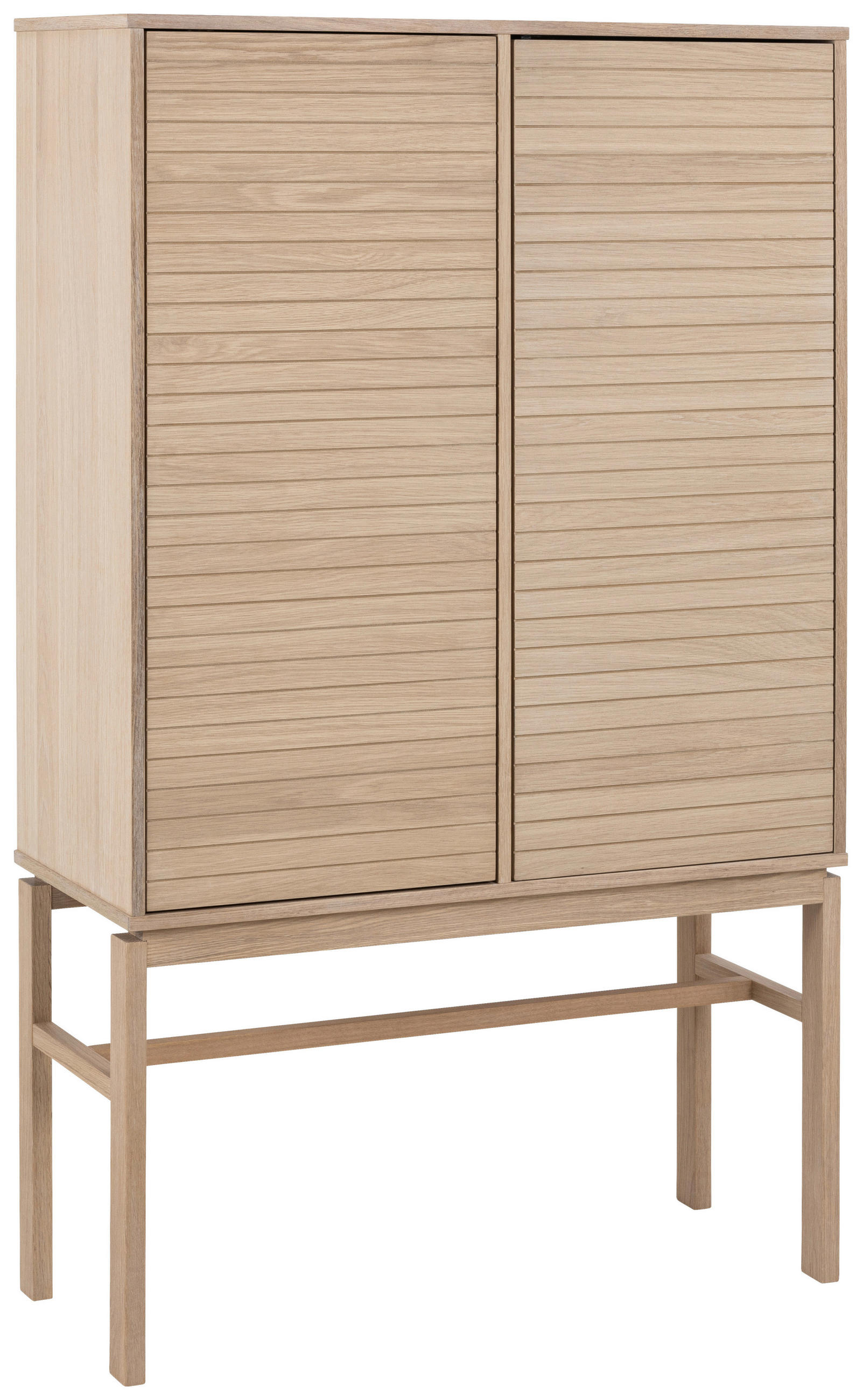 VISOKA KOMODA, barve hrasta  - barve hrasta/bela, Design, leseni material/les (90,8/150/40cm) - Livetastic