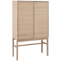 VISOKA KOMODA, barve hrasta  - barve hrasta/bela, Design, leseni material/les (90,8/150/40cm) - Livetastic