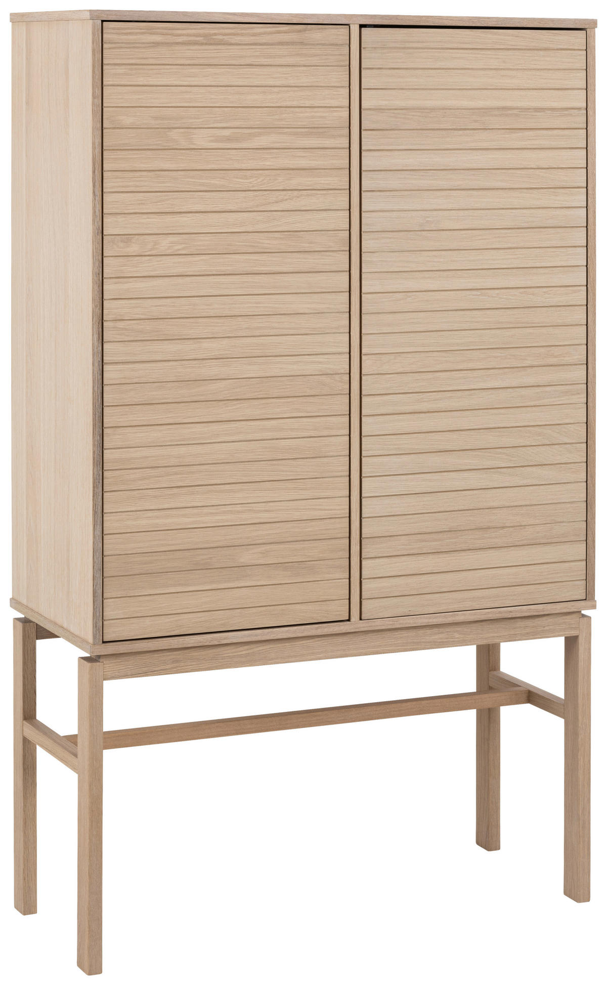 VISOKA KOMODA, barve hrasta  - barve hrasta/bela, Design, leseni material/les (90,8/150/40cm) - Livetastic