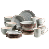 KOMPLETT SERVIS Lumaca 30 delar  - blå/grå, Basics, keramik (60/32/32cm) - Mäser
