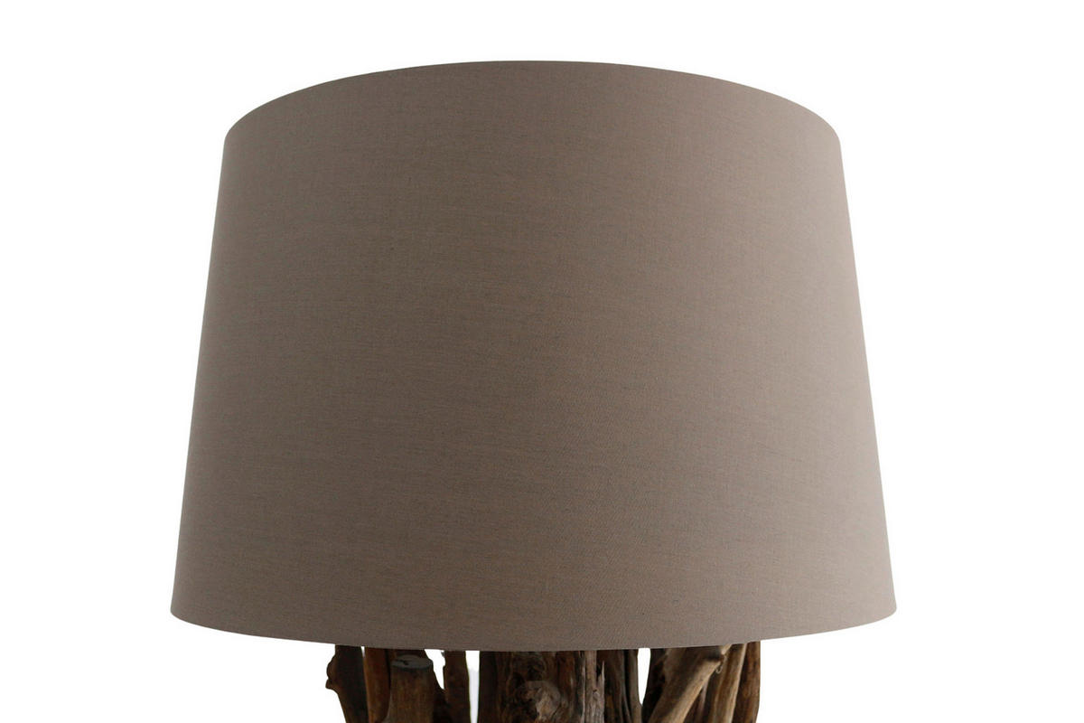 STEHLEUCHTE  30/175/30 cm   - Schwarz/Naturfarben, Design, Holz/Textil (30/175/30cm) - P & B
