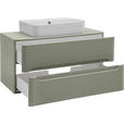WASCHTISCHKOMBI 101 cm  - Schilfgrün/Weiß, KONVENTIONELL, Keramik/Holzwerkstoff (101cm) - Xora