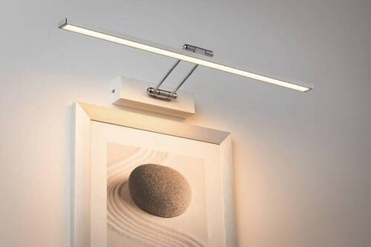 BILDERLEUCHTE 58,5/4,6 cm   - Chromfarben/Weiß, Basics, Metall (58,5/4,6cm) - Paulmann
