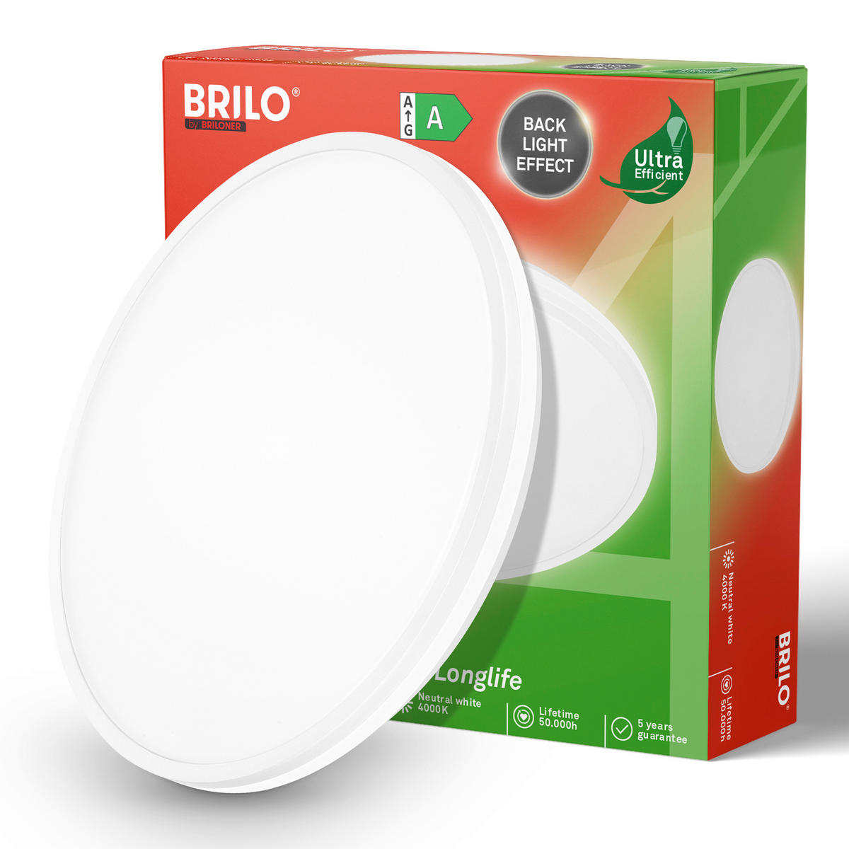 LED-DECKENLEUCHTE 33/6 cm   - Weiß, Basics, Kunststoff (33/6cm)