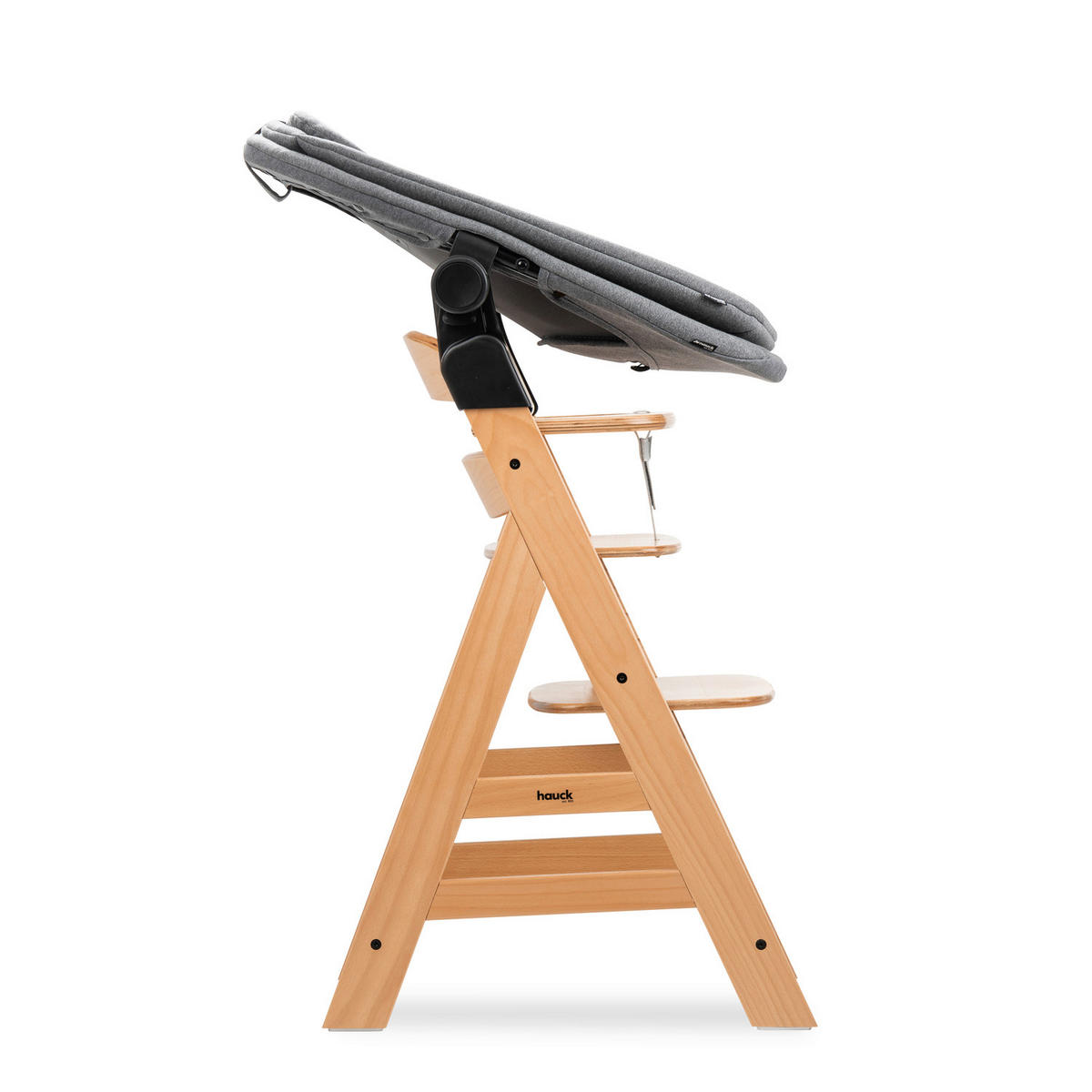 KOMBIHOCHSTUHL Alpha Newborn Set Pro  - Hellbraun/Hellgrau, Basics, Holz/Textil (50/103,5/67cm) - Hauck