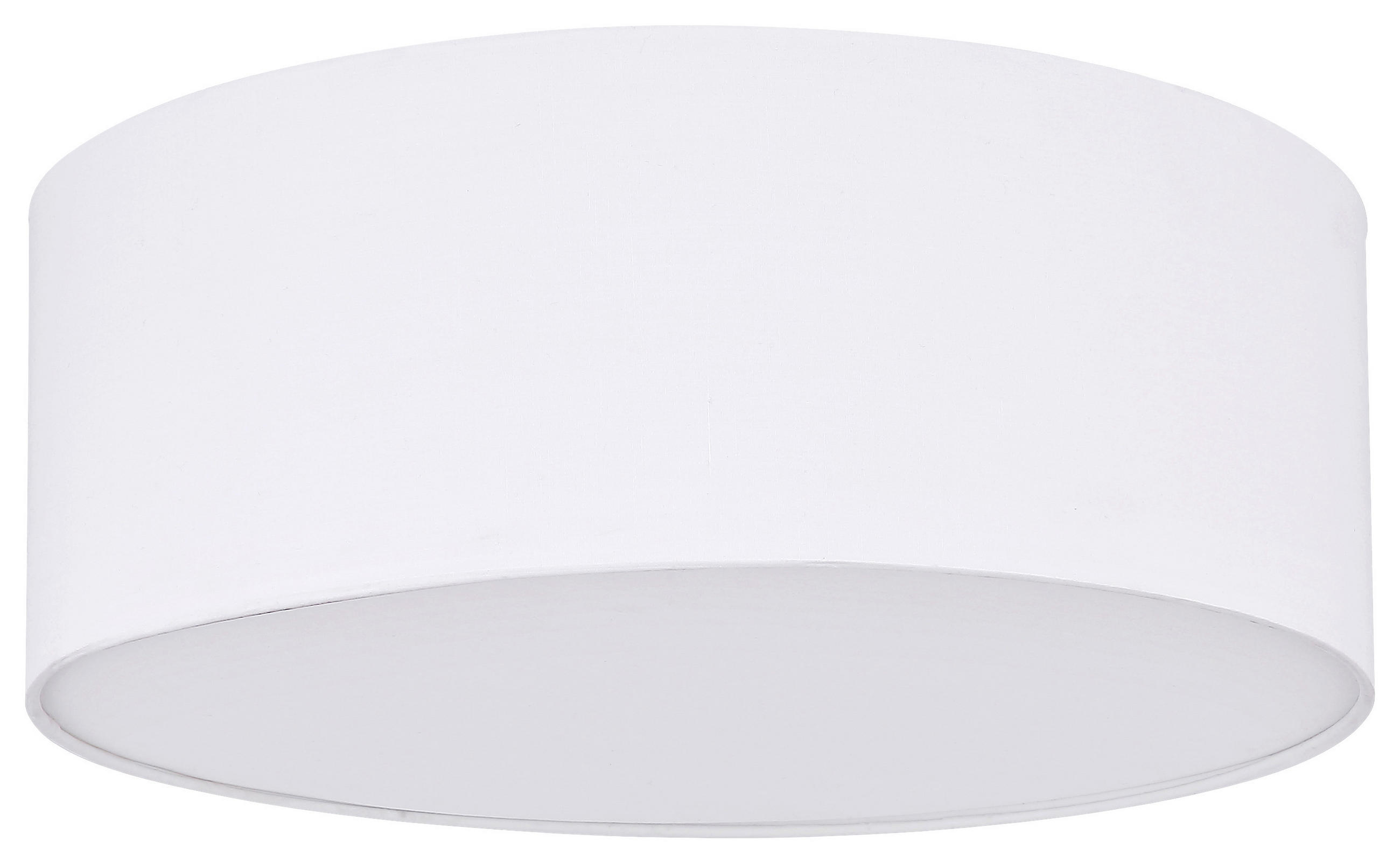 DECKENLEUCHTE  40/16,5 cm    - Weiss/Opal, Konventionell, Kunststoff/Textil (40/16,5cm)